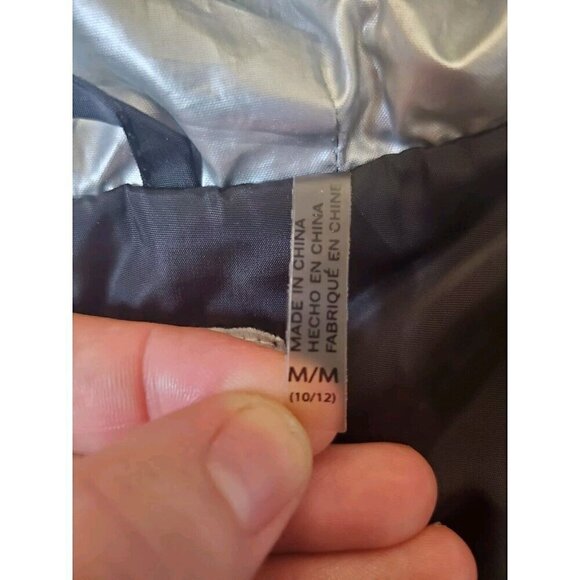 DKNY Sport Jacket Girls Size M 10/12 Black Puffer Hooded Quilted Coat Logo EUC - Picture 10 of 16